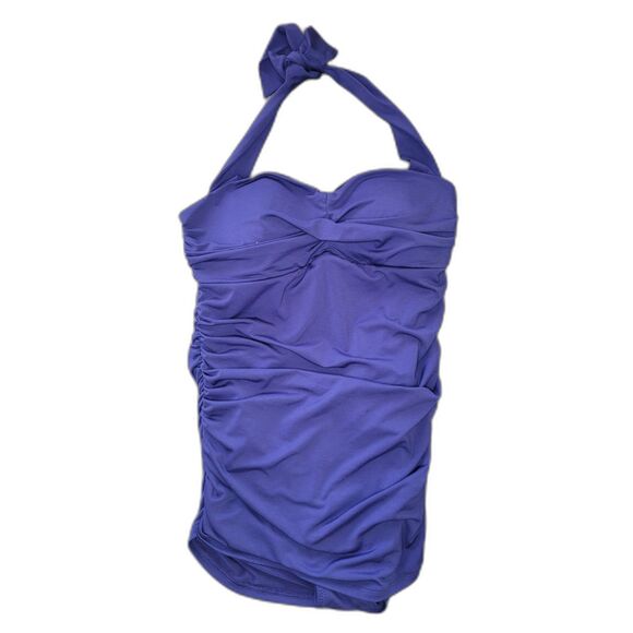 Lands End Blue One Piece Halter Swimsuit - Picture 1 of 5